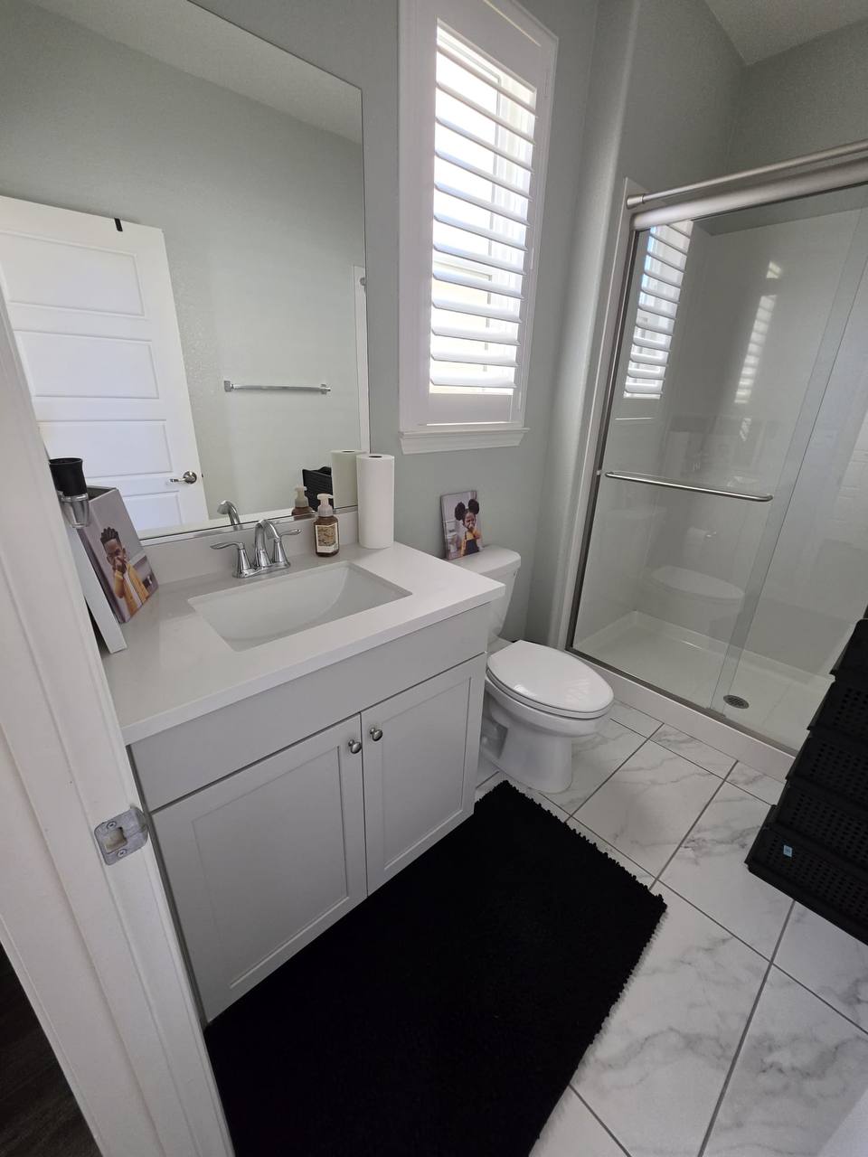 Bathroom vanity after residential house cleaning near Sacramento
